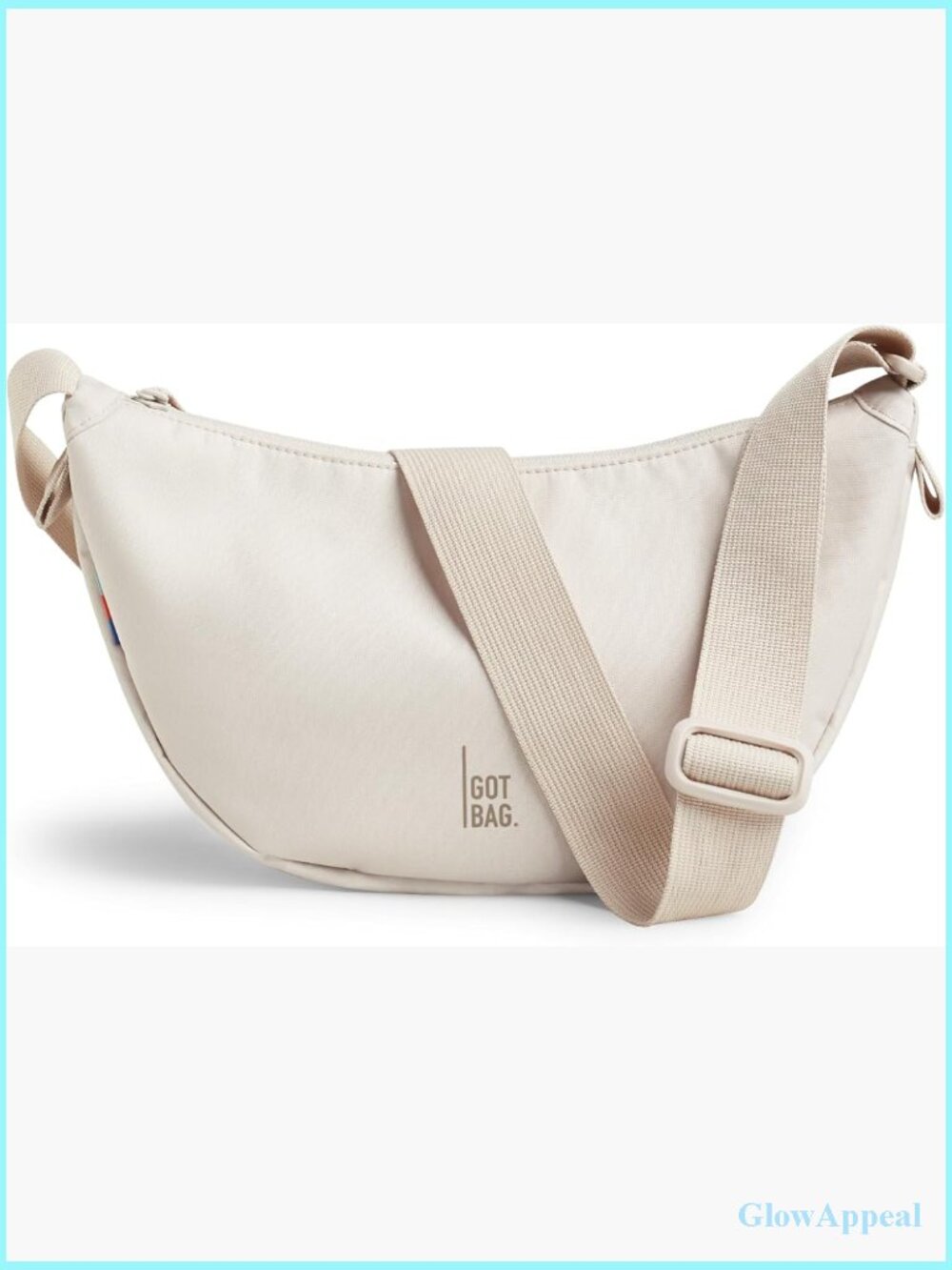 Crescent Crossbody Bag Adjustable Strap Water Resistant Recycled
